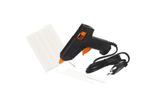 peveha24 Heißklebepistole Mini Heißklebepistole mit 7,2mm Klebesticks 230V Netzbetrieb 12