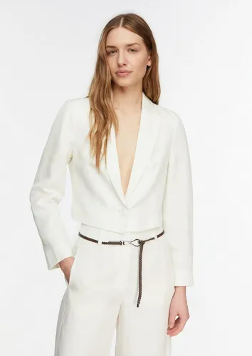 comma Jackenblazer Indoor-Blazer Kurzblazer aus Lyocell-Leinen-Mix