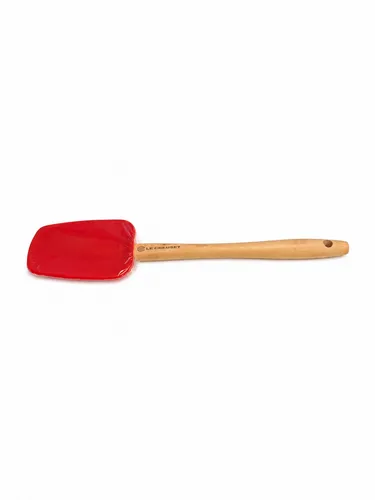 Le Creuset Silikon Kochkelle Dunkelrot Cerise Küchenhelfer Holzgriff NEU OVP