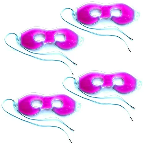 4er Set Gel Augenmaske Kühlmaske Relax Maske Kühlbrille Gel-Maske Wellnessmaske Gesichtsmaske Augen Entspannungsmaske