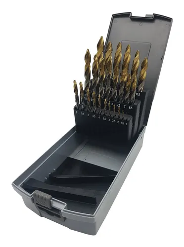 Forum Spiralbohrer Set DIN338 HSS 25-teilig - Hochwertiges Spiralbohrer Set mit Stufenbohrerspitze, ideal für präzises Bohren in Metall und Holz, perfekt für Handwerksprojekte.