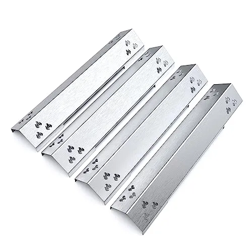 teileplus24 BR04-4-SM Gasgrill Edelstahl Brennerabdeckung kompatibel mit Rösle Videro G4, G4-S, G4-S Nero, Vario+, auch für Sansibar | Flavorizer Bars | Passgenau | Rostfrei | Brennerschutz