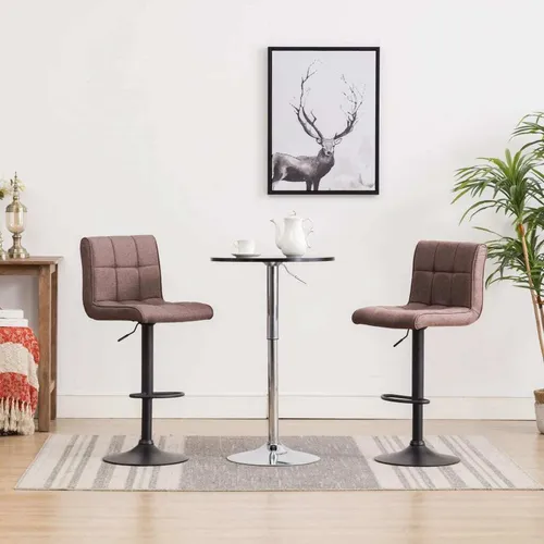 Maison Exclusive Barhocker-Set 2 Stk. Taupe