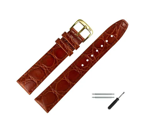 MARBURGER Uhrenarmband 8mm Leder Kroko (Caiman) Prägung