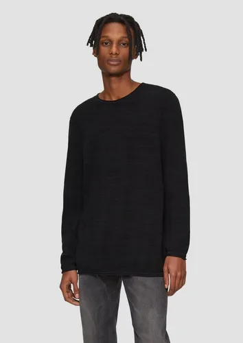 QS Longpullover Strickpullover Strickpullover in Melange-Optik