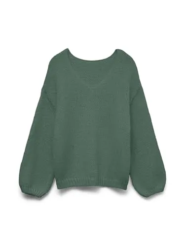 Produktbild Vero Moda Strickpullover VMMAYBE LS 2WAY V-NECK PULLOVER NOOS Kunstfaser, locker geschnitten, V-Ausschnitt
