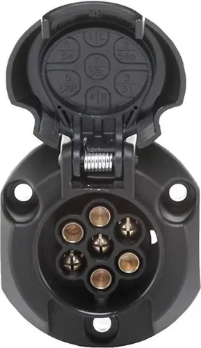 Produktbild Steckdose 7-polig 12V 16A mit Deckel