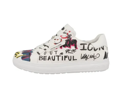 Peter Kaiser 9-73740-44 Damen Sneaker - Sneaker in Größe 38,5 EU, aus atmungsaktivem Glattleder, mit gepolsterter Innensohle für hohen Tragekomfort und ideal für Freizeit und Sport.