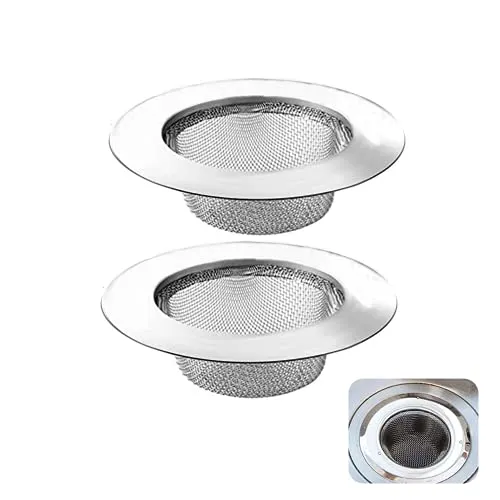 Stück Abflusssieb, Abflusssieb Edelstahl Rostfrei, 7.5CM Abfluss Sieb, Haarsieb Dusche, Spüle Filter Sieb, Waschbecken Sieb, Spülbeckensieb, für Dusche,Badewanne, Küche 2