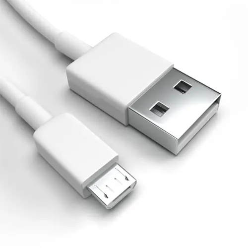 Micro-USB Ladekabel für Samsung Galaxy A6+ 2018 Duos Weiß 2 x 2 m Handy Schnellladekabel Datenkabel
