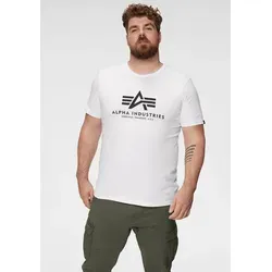 Alpha Industries Herren Basic T-Shirt, Weiß (White 09), XXX-Large - T-Shirts für Herren mit Regular Fit, cleanem Design und großem Brustlogo für ein angenehmes Tragegefühl im Alltag.