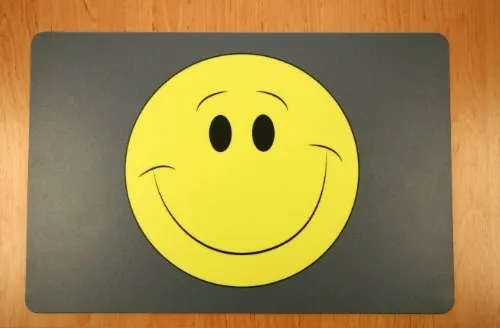 Schreibtischunterlage Smiley gross 40 x 60 cm PVC abwischbar