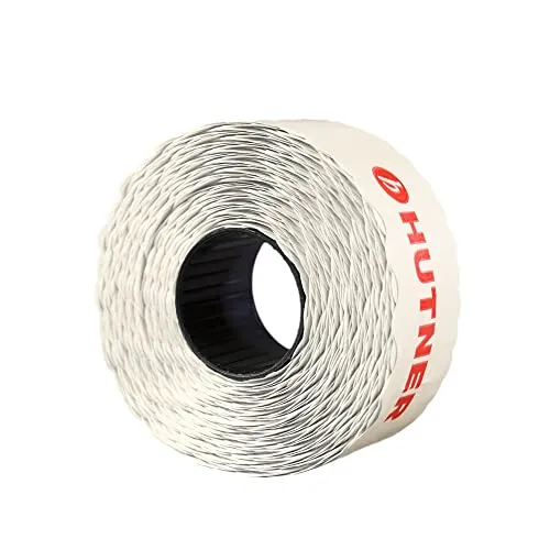 HUTNER 10 Rollen Preisetiketten 26x12 weiss Tiefkühl | 15.000 Etiketten | Preisauszeichner Etiketten