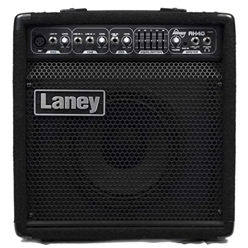 Laney AUDIOHUB Series AH40 - 40W Combo Amp mit 8 Zoll Woofer - Keyboard-Verstärker mit 3 Kanälen, 5-Band-Grafik-EQ und integriertem Digital Delay für vielseitige Anwendungen in kleinen Veranstaltungsorten.