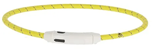 Kerbl Pet Maxi Safe LED-Halsband, Nylon, Länge 65 cm, gelb
