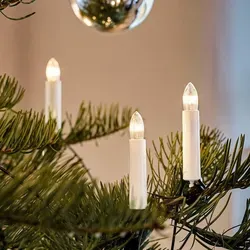 Lichterkette Deko Weihnachten 15 Riffelkerzen