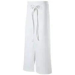 Schürze B 100 x L 100 cm, mit Gehschlitz mittig, Farbe weiß : weiß : 65% Polyester 35%Baumwolle 220 g/m2