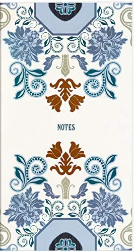 Der Zauber Indiens Schmales Notizheft - Motiv Blumenmosaik: Set mit 2 Exemplaren