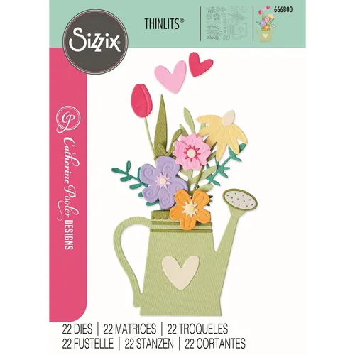 Sizzix Thinlits Dies Sprinkled with Love 22-teilig - Kreatives Stanzset mit 22 einzigartigen Motiven, ideal für Scrapbooking und Bastelprojekte. Perfekt für persönliche Geschenke und individuelle Karten.