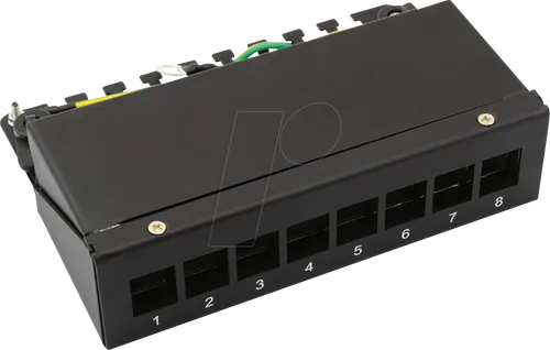 VALUE 26990331 - Keystone-Gehäuse, 8-Port, schwarz