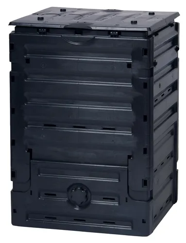 Garantia Komposter Eco Master 450 Liter - Kompostbehälter, eckig und aus robustem Kunststoff, ideal für eine schnelle Kompostierung im Garten mit praktischen Deckel.