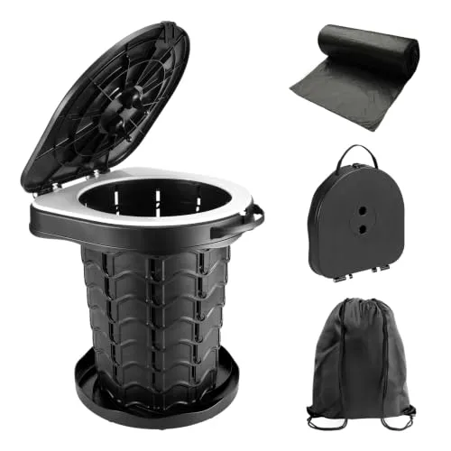 Faltbare Campingtoilette mit Deckel
