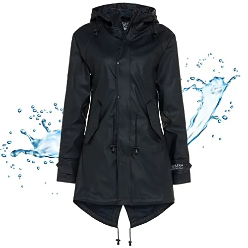 BMS Regenjacke Blau Größe 38 - Wasserabweisende Regenjacke aus 100% Baumwolle in stilvollem Blau. Ideal für wechselhaftes Wetter und sorgt für trockenen Tragekomfort.