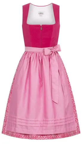 Nübler Trachtenkleid Midi Dirndl Karla in Pink von Nübler