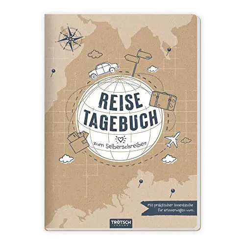 Trötsch Reisetagebuch - Kreatives Eintragbuch für unvergessliche Erlebnisse - Das Trötsch Reisetagebuch bietet Platz für persönliche Erinnerungen und kreative Einträge. Ideal als Geschenk für Reisebegeisterte und perfekt für die individuelle Gestaltung.
