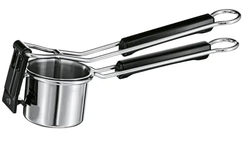 RÖSLE Kartoffelpresse - Kartoffelpressen & Spätzlepressen: Hochwertige Edelstahlpresse für kraftschonendes Kartoffelpüree - spülmaschinengeeignet und mit sicherer Auflagevorrichtung für einfache Handhabung.