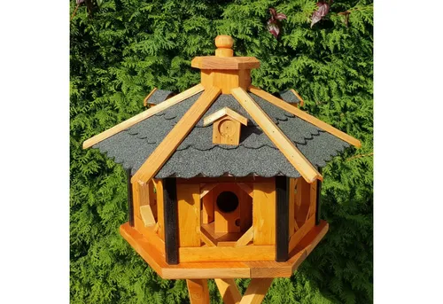 Wetterfestes Vogelhaus aus Holz XL ohne Ständer, Grün