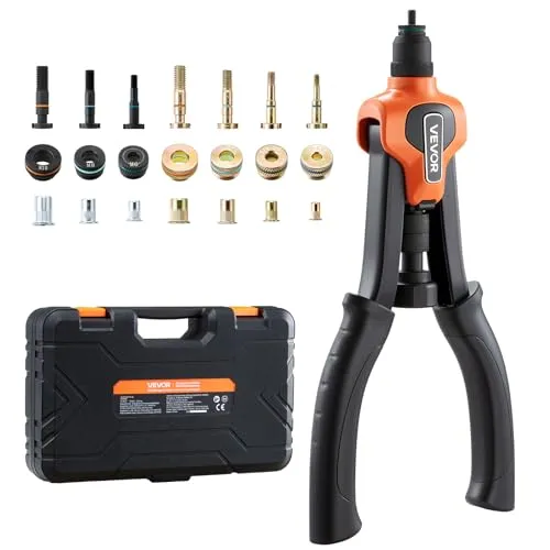 VEVOR Nietmutternzange Set 34 cm – Zweihändige Nietzange mit 7 Dornen