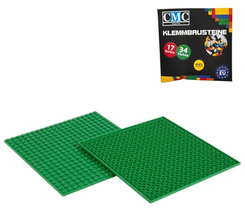 Bauplatte Grün Bausteine 20x20 Noppen Grundplatte City Basepalte kompatible 2 x