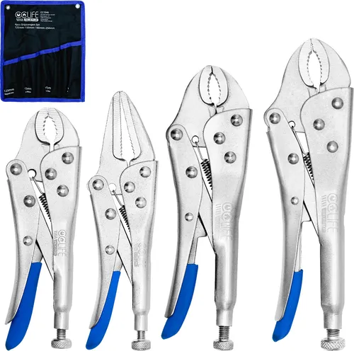 CCLIFE Schweißer Gripzangen Set Feststellzange Langbeck Gripzange 125 150 180 250 mm