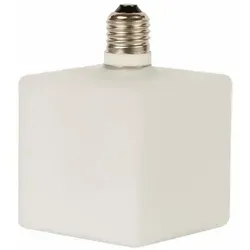 LED Leuchtmittel Opal Glas Würfel 9x9cm E27 mit 3W G9 280lm warmweiß 3000K Stiftsockellampe