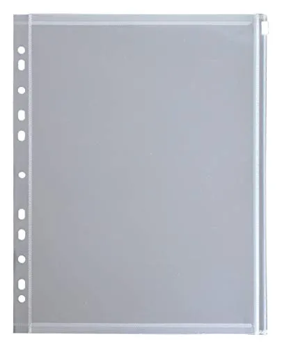 Dokumententasche mit Gleitverschluss und Abheftrand, 10 Stück (A4)