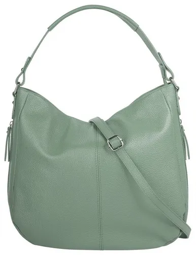 Cluty Shopper Damen 021407 grün - Stilvolle Handtasche - Handtasche aus 100% Rindleder mit Smartphonefach für sicheren Zugriff. Verstellbarer Schultergurt für flexibles Tragen. Maße: 31x34x9 cm, ideal für jeden Anlass.