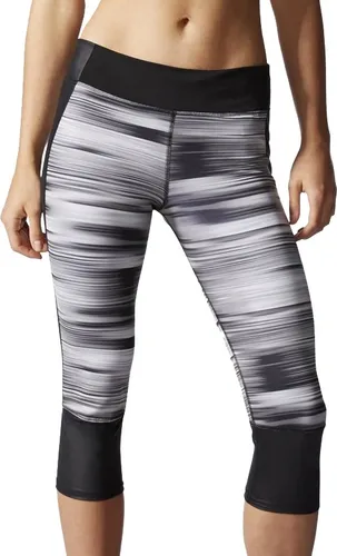 adidas Damen Hose Supernova Graphic 3/4 Tight W Gr.XS schwarz-grau