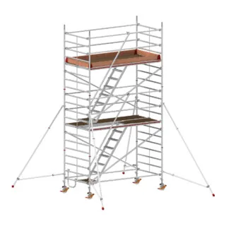 Hymer Treppen-Fahrgerüst 2,95x1,50m - Fahrgerüst mit extrem robuster Ausführung, großer Arbeitsfläche und sicherem Auf- und Abstieg. Ideal für Baustellen und Renovierungen, belastbar bis 150 kg/m².