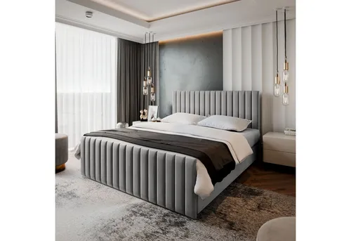 Masseno Boxbett ARION 160x200 cm mit Bonell Matratze und Topper - Elegantes Kontinentalbett mit geräumigem Bettkasten und ergonomischer Bonell-Matratze für optimalen Schlafkomfort. Inklusive bequemen Topper für noch mehr Entspannung.