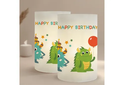 MeinBaby123® Papierdekoration 10 Kindergeburtstag Windlichthüllen, Teelicht Banderolen, Kindergeburtstag Deko, Party Deko Mädchen, Party Deko Jungs