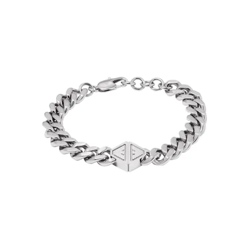 Emporio Armani Herrenarmband aus Leder oder Edelstahl - Armbänder für Herren, elegantes Design mit Karabiner-, Schieber- oder Druckknopfverschluss für individuellen Stil und sicheren Halt.