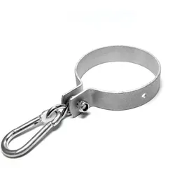 PRIOstahl Schaukelschelle Rohrschelle mit Karabiner Ø 140mm x 1 Schelle aus verzinktem Stahl