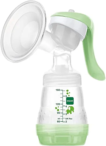 MAM Handmilchpumpe 160 ml | 100% Silikon, manuell - Milchpumpen: Ergonomisches Design aus 100% Silikon für komfortables Pumpen und einfache Handhabung.