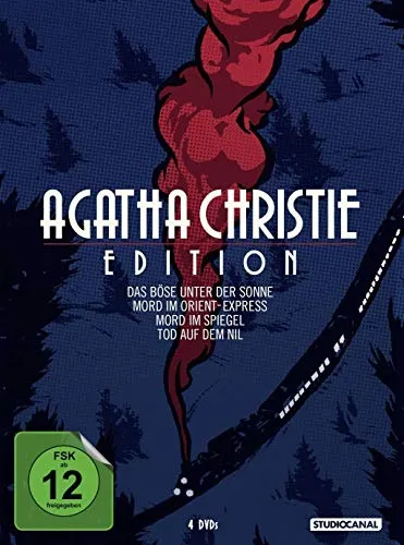 Agatha Christie Edition - Digital Remastered (4 DVDs) - Thriller-Boxset mit digitalen Remasterings, featuring legendäre Darsteller wie Albert Finney und Lauren Bacall. Ideal für Krimi-Fans!