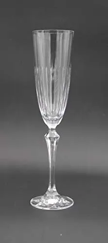 Bohemia Sektglas Sektgläser Weingläser Rotweingläser Whiskyglas Wassergläser Kristall Glas Model Elisabeth klar schliff 6er Set (Sektgläser 200 ml)