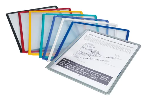 Durable Sichttafeln rot - Packung a 5 Stück, 5606-03 - Organisationsmittel für eine klare Präsentation Ihrer Informationen, ideal für Büros und Schulen.