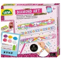 LENA® 42726 - Diamond Art Snap Armbänder, Bastelset ab 6 Jahren