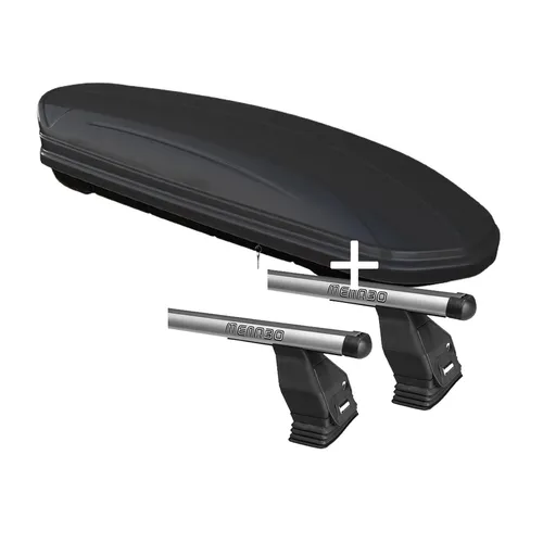 Dachbox MAA320L matt+Dachträger Tema für Mercedes E Coupé C238 2Tür ab 16 Alu