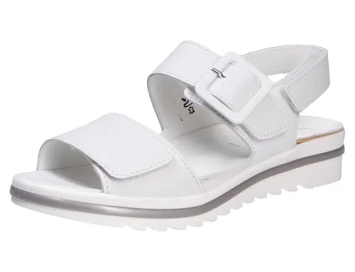 Waldläufer Sandaletten Gr. 6½ - Bequem und stylisch in Weiß - Wanderschuhe mit bis zu 30 mm Absatzhöhe, ideal für langen Tragekomfort und einen eleganten Look bei Wanderungen.